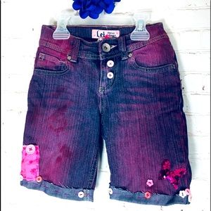 🌸 Pink Patchwork Denim Shorts 🌸